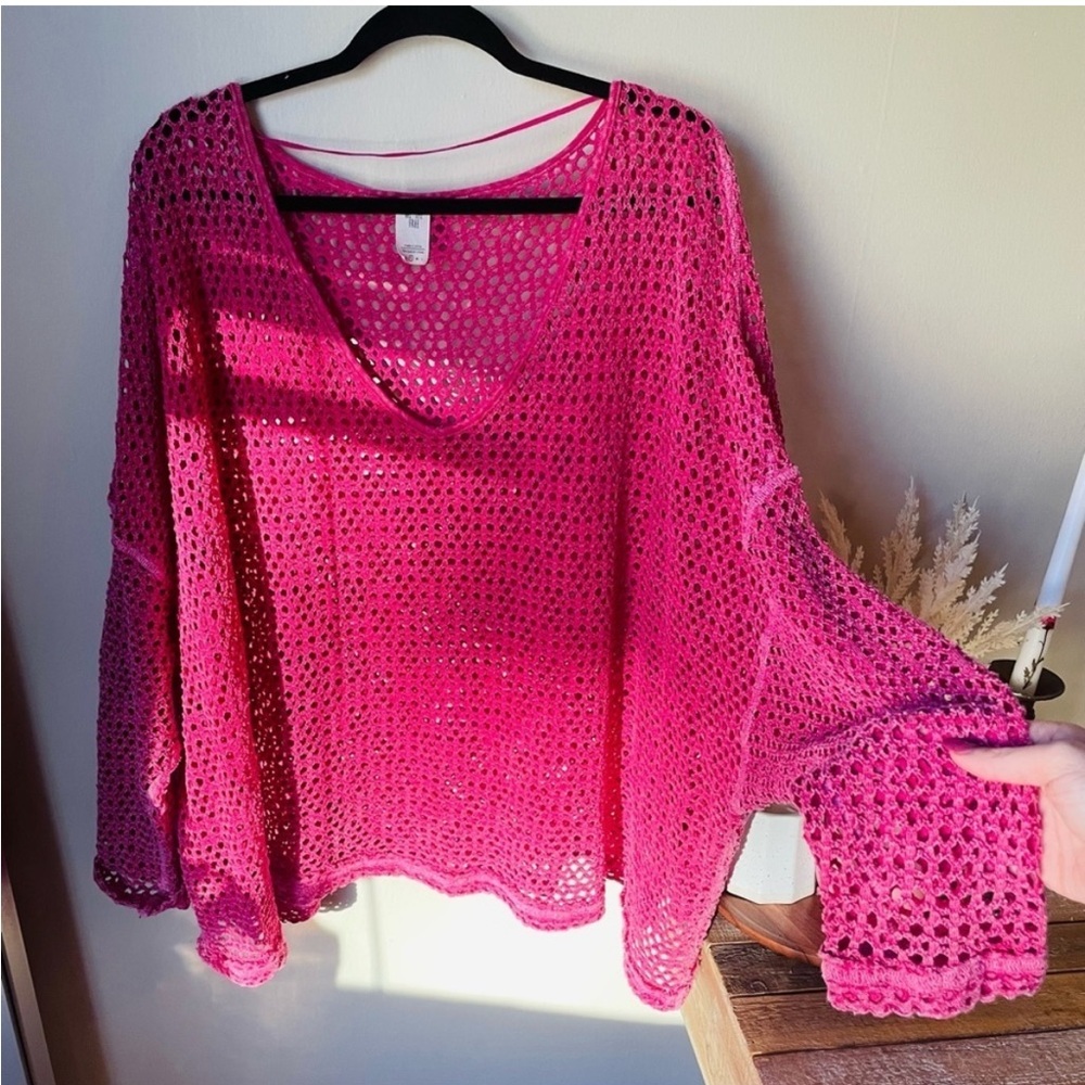Free People Napa Oversized Long Sleeve Knit Top - Picture 10 of 13